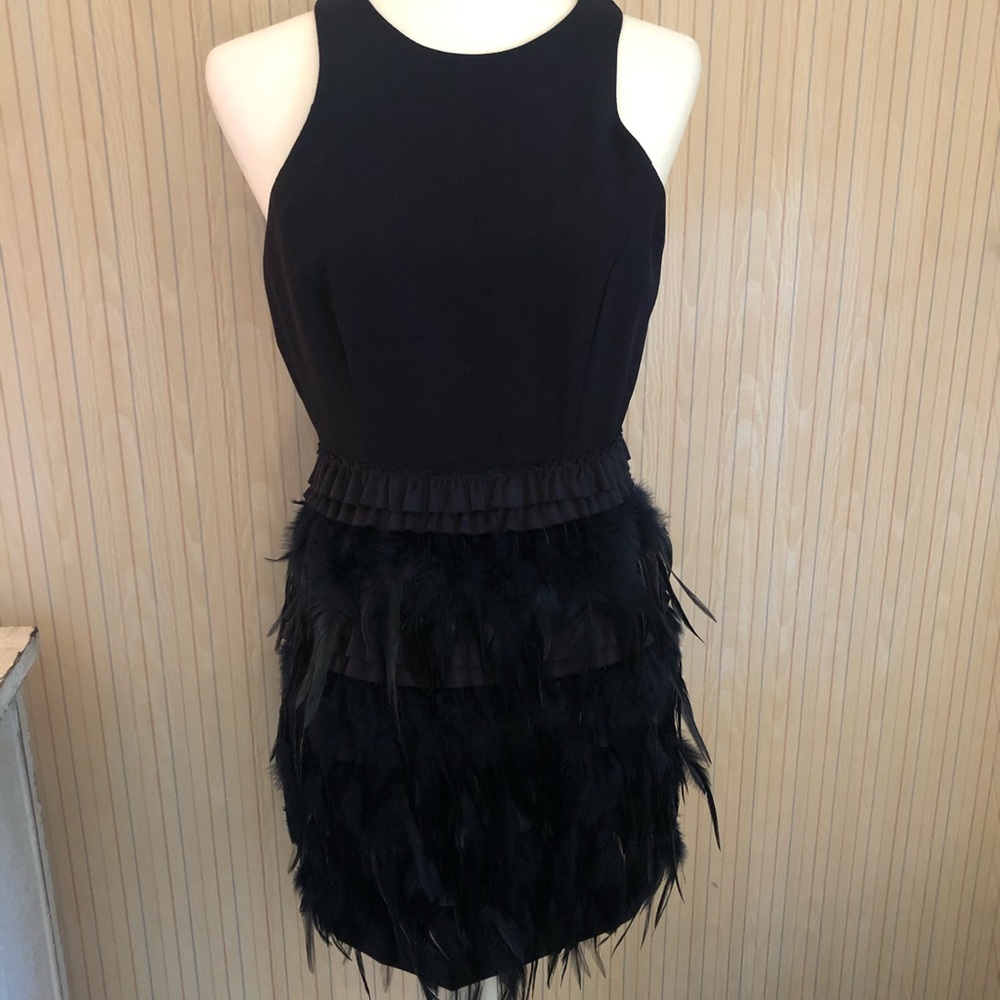 Feather cocktail dress